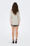 Only Onlsiesta Keten Karışımlı Loose Fit Blazer Kadın Ceket 15322274 AÇIK BEJ