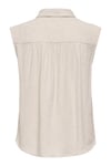 Only Onlsiesta Keten Karışımlı Regular Fit Klasik Yaka Kadın Bluz 15367416 TAŞ