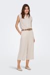 Only Onlsiesta Keten Karışımlı Regular Fit Klasik Yaka Kadın Bluz 15367416 TAŞ