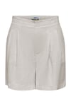 Only Onlsiesta Keten Karışımlı Regular Fit Lastikli Bel Bermuda Bayan Short 15348123 EKRU