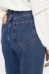 Only Onlsılje Pamuklu Straight Fit Yüksek Bel Düz Paça Jeans Kadın Kot Pantolon 15319938 MAVİ
