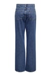 Only Onlsılje Pamuklu Straight Fit Yüksek Bel Düz Paça Jeans Kadın Kot Pantolon 15319938 MAVİ