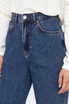 Only Onlsılje Pamuklu Straight Fit Yüksek Bel Düz Paça Jeans Kadın Kot Pantolon 15319938 MAVİ
