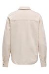 Only Onlsilla % 100 Pamuk Slim Fit Çift Cepli Bayan Kot Gömlek 15338783 EKRU