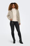 Only Onlskylar Büzgülü Regular Fit Kapüşonlu Mevsimlik Bayan Mont 15218613 BEYAZ