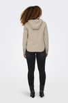 Only Onlskylar Büzgülü Regular Fit Kapüşonlu Mevsimlik Bayan Mont 15218613 BEYAZ