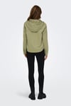 Only Onlskylar Büzgülü Regular Fit Kapüşonlu Mevsimlik Bayan Mont 15218613 KOYU YEŞİL