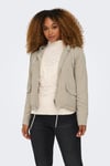 Only Onlskylar Büzgülü Regular Fit Kapüşonlu Mevsimlik Bayan Mont 15218613 BEYAZ