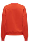 Only Onlsofia Baskılı Streç Pamuklu Regular Fit Bisiklet Yaka Bayan Sweat 15329876 ORANGE