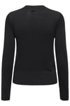 Only Onlsolita Taşlı Regular Fit Bisiklet Yaka Bayan Kazak 15336740 SİYAH