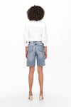Only Onlsonny % 100 Pamuk Regular Fit Yüksek Bel Kadın Short 15256709 MAVİ