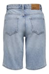 Only Onlsonny % 100 Pamuk Regular Fit Yüksek Bel Kadın Short 15256709 MAVİ