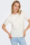 Only Onlsophia Regular Fit Bisiklet Yaka Bayan T Shirt 15368560 KREM