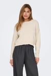 Only Onlteresa Regular Fit Bisiklet Yaka Örme Kadın Kazak 15326112 BEJ