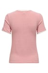 Only Onltine Çizgili Fitted Bisiklet Yaka Bayan T Shirt 15315406 KIRMIZI-BEYAZ