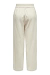 Only Onltizana % 100 Pamuk Regular Fit Yüksek Bel Geniş Paça Kadın Pantolon 15319090 AÇIK BEJ