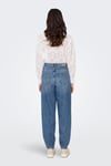 Only Onltroy Pamuklu Yüksek Bel Rahat Kesim Jeans Bayan Kot Pantolon 15245296 MAVİ