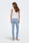 Only Onlval Pamuklu Slim Fit Sıfır Yaka Fitilli Kadın Atlet 15381855 BEYAZ