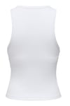 Only Onlval Pamuklu Slim Fit Sıfır Yaka Fitilli Kadın Atlet 15381855 BEYAZ