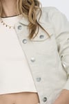 Only Onlwonder Pamuklu Regular Fit Kadın Kot Ceket 115243147 EKRU