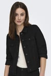 Only Onlwonder Pamuklu Regular Fit Kadın Kot Ceket 115243147 KÖMÜR