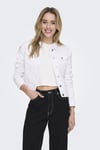 Only Onlwonder Pamuklu Regular Fit Kadın Kot Ceket 115243147 BEYAZ