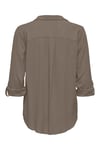 Only Onlyasmin Keten Karışımlı Regular Fit Klasik Yaka Kadın Gömlek 15349102 VİZON