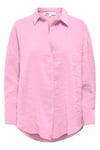 Only Onlzazima Modal Oversize Fit Uzun Kollu Bayan Gömlek 15272523 PEMBE