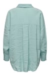 Only Onlzazima Modal Oversize Fit Uzun Kollu Bayan Gömlek 15272523 AÇIK YEŞİL