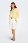 Only Onlzazima Modal Oversize Fit Uzun Kollu Kadın Gömlek 15272523 SARI