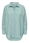 Only Onlzazima Modal Oversize Fit Uzun Kollu Bayan Gömlek 15272523 AÇIK YEŞİL