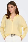 Only Onlzazima Modal Oversize Fit Uzun Kollu Kadın Gömlek 15272523 SARI