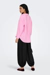 Only Onlzazima Modal Oversize Fit Uzun Kollu Bayan Gömlek 15272523 PEMBE
