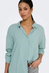 Only Onlzazima Modal Oversize Fit Uzun Kollu Bayan Gömlek 15272523 AÇIK YEŞİL