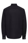Only & Sons Onscaiden Keten ve Pamuk Karışımlı Slim Fit Erkek Gömlek 22012321 SİYAH