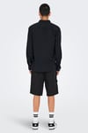 Only & Sons Onscaiden Keten ve Pamuk Karışımlı Slim Fit Erkek Gömlek 22012321 SİYAH