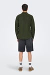 Only & Sons Onscaiden Keten ve Pamuk Karışımlı Slim Fit Erkek Gömlek 22012321 KOYU HAKİ