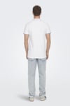 Only & Sons Onsfletcher Pamuklu Regular Fit Düğmeli Erkek Polo Yaka T Shirt 22024827 BEYAZ