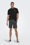 Only & Sons Onsfletcher Pamuklu Regular Fit Düğmeli Erkek Polo Yaka T Shirt 22024827 SİYAH