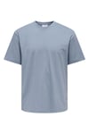 Only & Sons Onsfred % 100 Pamuk Relaxed Fit Bisiklet Yaka Erkek T Shirt 22022532 GRİ
