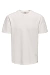 Only & Sons Onskian Pamuklu Regular Fit Bisiklet Yaka Erkek T Shirt 22028692 EKRU
