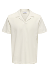 Only & Sons Onskian Streç Pamuklu Regular Fit Erkek Polo Yaka T Shirt 22032818 BEYAZ