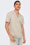 Only & Sons Onskian Streç Pamuklu Regular Fit Erkek Polo Yaka T Shirt 22032818 TAŞ