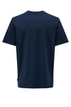 Only & Sons Onslevi % 100 Pamuk Relaxed Fit Bisiklet Yaka Logolu Erkek T Shirt 22028147 LACİVERT