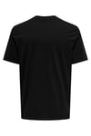 Only & Sons Onslevi % 100 Pamuk Relaxed Fit Bisiklet Yaka Logolu Erkek T Shirt 22028147 SİYAH