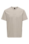 Only & Sons Onslevi % 100 Pamuk Relaxed Fit Bisiklet Yaka Logolu Erkek T Shirt 22028147 TAŞ