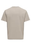 Only & Sons Onslevi % 100 Pamuk Relaxed Fit Bisiklet Yaka Logolu Erkek T Shirt 22028147 TAŞ