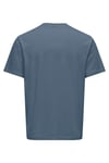 Only & Sons Onslevi % 100 Pamuk Relaxed Fit Bisiklet Yaka Logolu Erkek T Shirt 22028147 İNDİGO