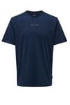 Only & Sons Onslevi % 100 Pamuk Relaxed Fit Bisiklet Yaka Logolu Erkek T Shirt 22028147 LACİVERT