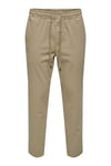 Only & Sons Onslİnus Streç Pamuklu Tapered Fit Lastikli Bel Daralan Paça Jogger Erkek Pantolon 22029765 BEJ